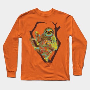 Sloth Portrait Long Sleeve T-Shirt